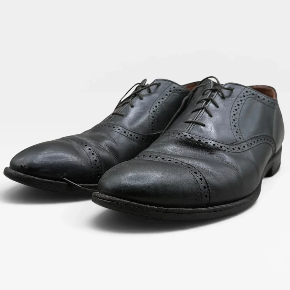 Allen Edmonds Van Ness Strand Oxford Mens 11.5 D Cap Toe Brogue Black